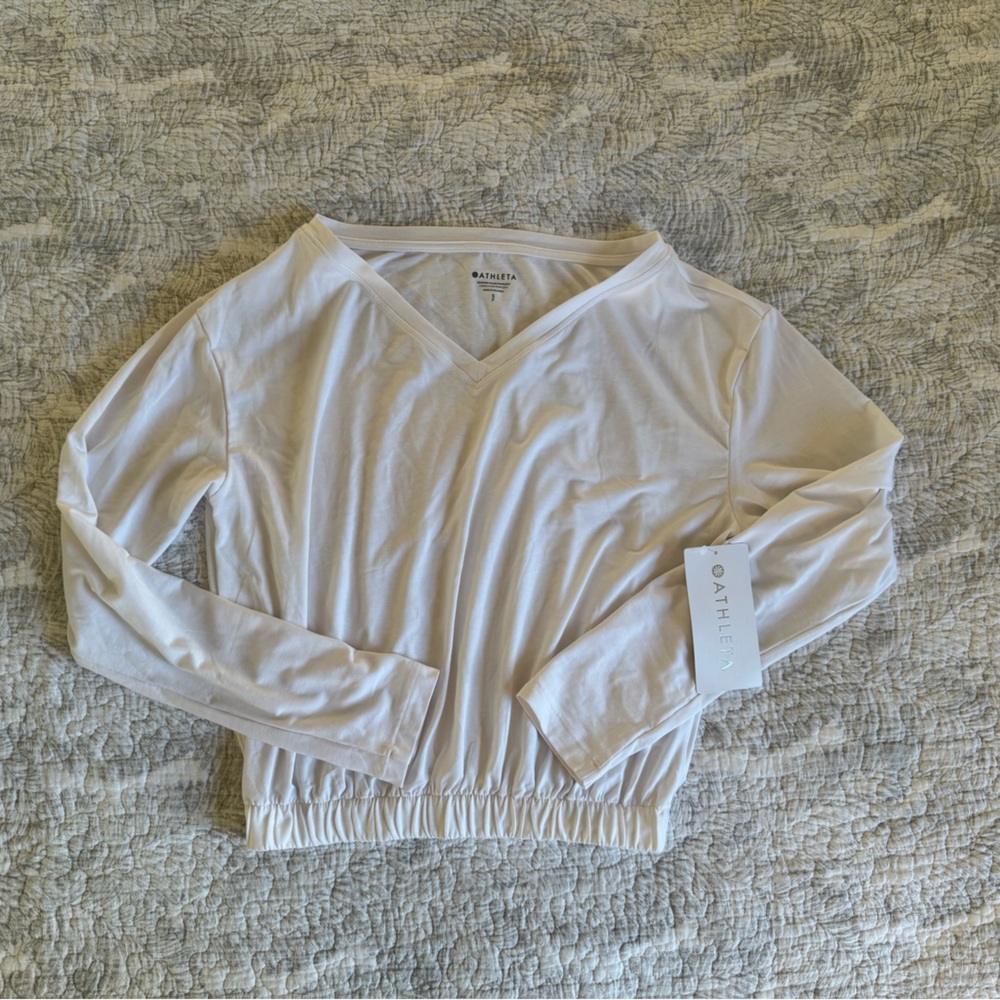 Athleta With Ease Bubble Hem Top